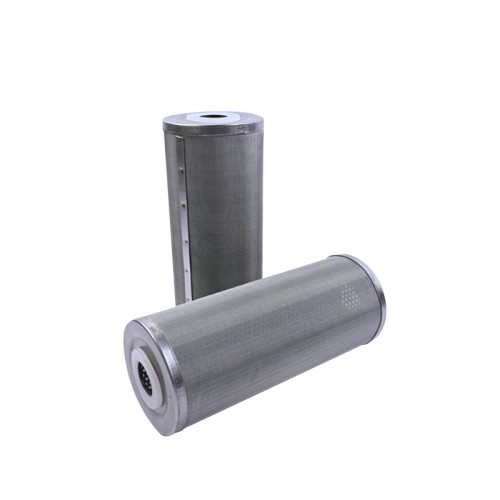 Stainless steel corrugated filter element